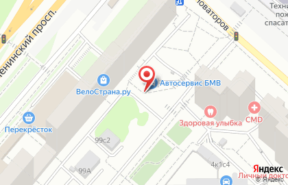 Шиномонтажная мастерская на Ленинском проспекте, 99 на карте