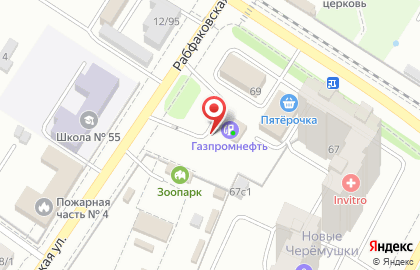 АЗС Газпромнефть на Рабфаковской улице на карте