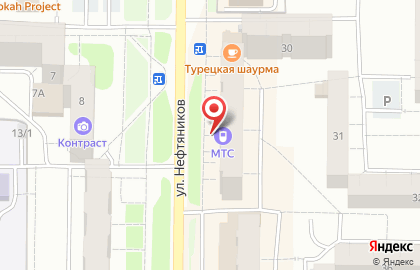 Телекоммуникационная компания МТС в 12-м микрорайоне в Нефтеюганске на карте