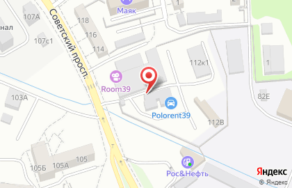 Автоцентр в Калининграде на карте