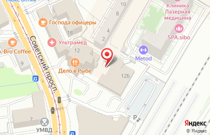 Агентство недвижимости ПРОСТОР на Советском проспекте на карте