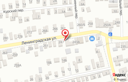 Шиномонтажная мастерская на улице Ленинградской на карте