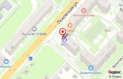Оператор связи МТС в Великом Новгороде на карте