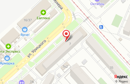 Ярославский филиал Банкомат, АКБ Московский индустриальный банк на улице Урицкого на карте