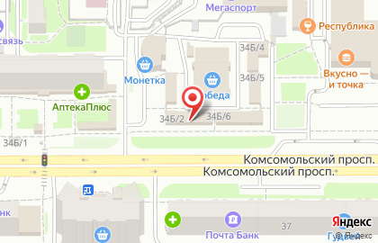 Секонд-хенд Original на Комсомольском проспекте на карте