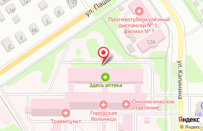 Больница Новомосковская городская клиническая больница в Новомосковске на карте