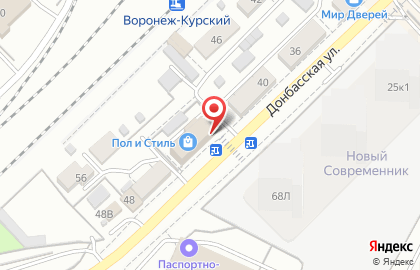 Салон напольных покрытий и дверей Олимп паркета на Донбасской улице на карте