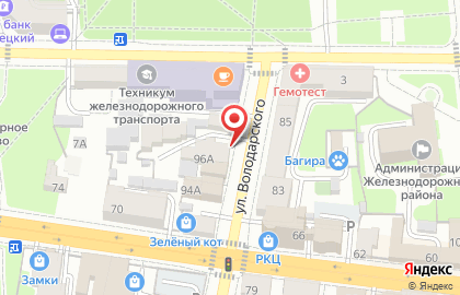Сервисный центр Тенториум в Железнодорожном районе на карте