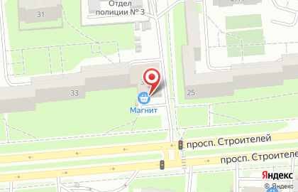 Супермаркет Магнит на проспекте Строителей, 33 на карте