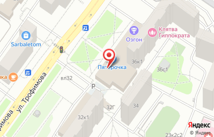 Продуктовый магазин в Москве на карте