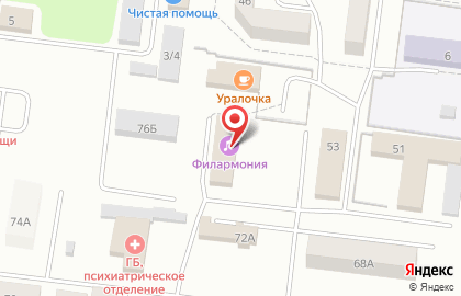 Свердловская государственная академическая филармония на Комсомольской на карте