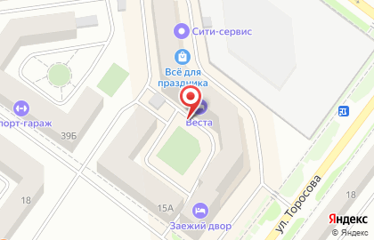 Ножкин дом на улице Торосова на карте