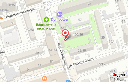 Октябрьский район Киоск по продаже фруктов и овощей в переулке Семашко на карте