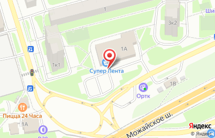 Супермаркет Лента в Москве на карте