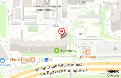 Компания Юрист74 на улице Братьев Кашириных на карте