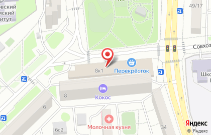 Перекресток в Люблино на карте