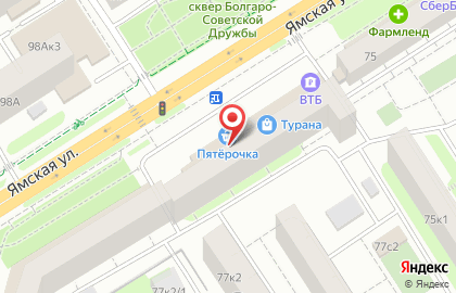 Магазин Игрушечный рай на Ямской улице на карте