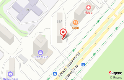 Кедровая фитосауна на проспекте Шинников на карте