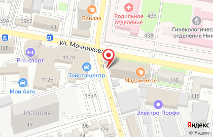 Чудо печь на улице Мечникова на карте