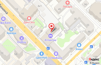 Гостиничный комплекс Атлантик на улице Ленина на карте