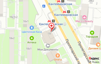 Glance на Пролетарском проспекте на карте