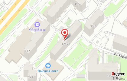 Сеть супермаркетов Высшая Лига на Московском проспекте на карте