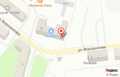 Магазин сантехники Ремонт3000 на улице Ворошилова на карте