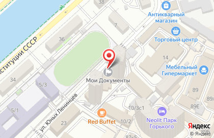 Многофункциональный центр Мои документы на улице Юных Ленинцев на карте