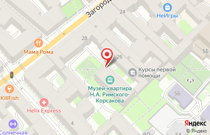 Российский Межрегиональный союз писателей на Загородном проспекте на карте