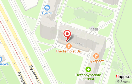 Ирландский паб The Templet Bar в Санкт-Петербурге на карте