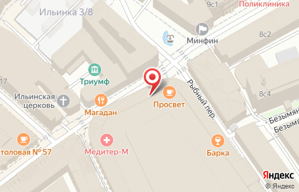 Банкомат ВТБ на улице Ильинка на карте