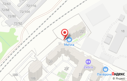 Автостоянка на ул. Глазкова, 22 на карте