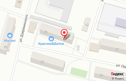 Супермаркет Красное & Белое на улице Орджоникидзе на карте