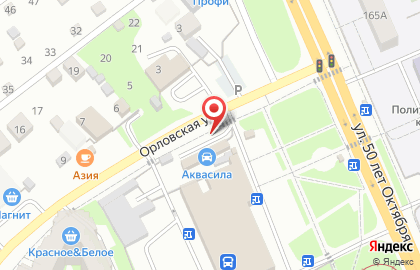 Автомойка самообслуживания Аквасила в Центральном районе на карте