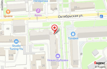 Магазин светотехники Тифани на Октябрьской улице на карте