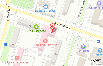 Купчиха на улице Горького на карте