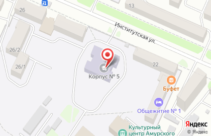 АмГУ, Амурский государственный университет в Благовещенске на карте