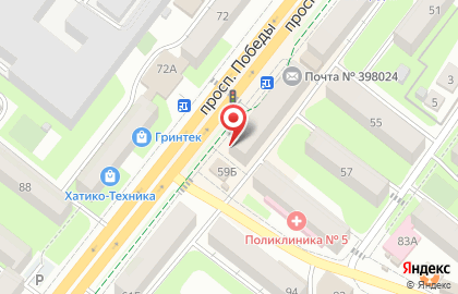 Кафе Радуга в Октябрьском округе на карте