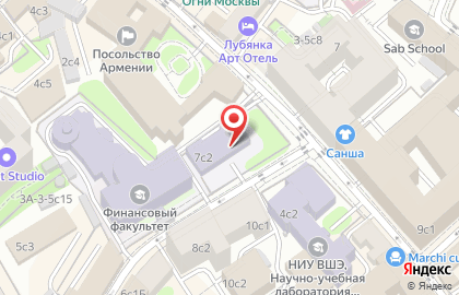 Школа с дошкольным отделением Покровский квартал в Малом Златоустинском переулке на карте