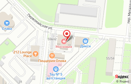 Химчистка-прачечная Леда на Первомайской улице на карте