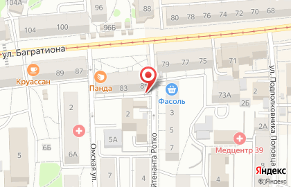 Панда на улице Багратиона на карте