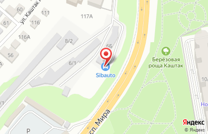 Автостоянка в Томске на карте