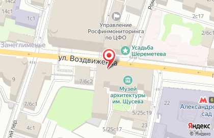 Книжный магазин музея архитектуры на карте