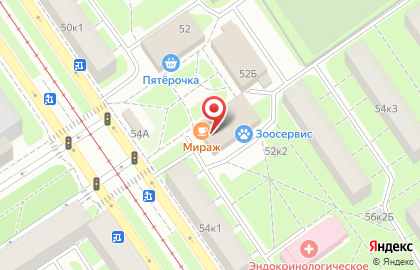 Кафе Мираж на Новочеркасском проспекте на карте