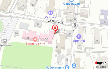 Городская больница №4 в Ленинградском районе на карте