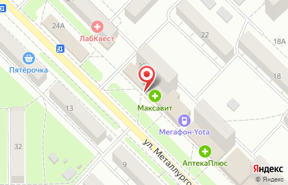 Магазин Семь дней на улице Металлургов на карте