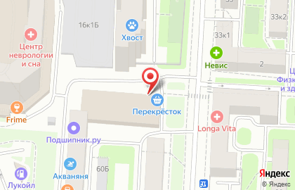Супермаркет Перекрёсток на Свердловской набережной на карте