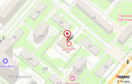 Стоматология Дантист на улице Адмирала Нахимова на карте