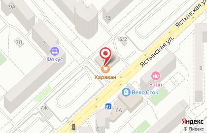 Кафе Караван на Ястынской улице на карте