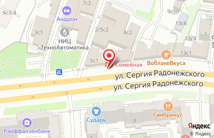 Корс на улице Сергия Радонежского на карте